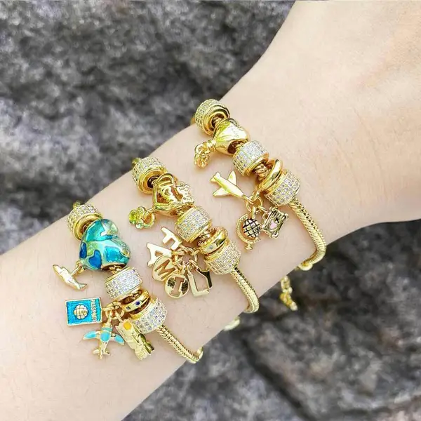 Clearance European and American personality sweet kitten bracelet Bohemian style color oil drop animal hand jewelry brf69