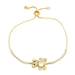 Simple high-end zircon love bear bracelet female girlfriends sisters couple hand jewelry network celebrity temperament brg34