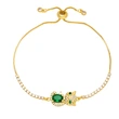 Clearance niche design full diamond colored zircon bracelet hot selling animal kitten bracelet brg28