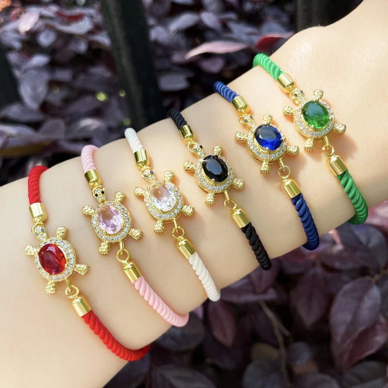 Clearance girlfriend bracelet female student cute Internet celebrity turtle bracelet European and American hand-woven color bracelet brg12