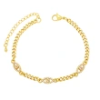 Devil's Eye Zircon Bracelet Women's European and American Simple All-match Niche Design Cuban Chain Eye Bracelet brg52