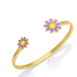 European and American fashion simple small daisy bracelet female Internet celebrity student small fresh color oil drop flower bracelet brg47