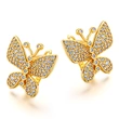 Beautiful butterfly zircon earrings, daily exquisite fashionable earrings