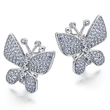 Beautiful butterfly zircon earrings, daily exquisite fashionable earrings