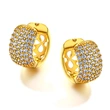 European and American style back hollow design zircon earrings, elegant and classic earrings