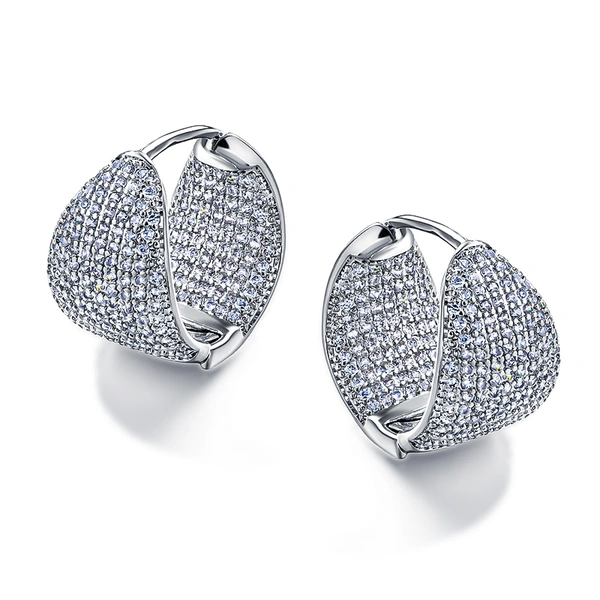 European and American style light luxury zircon earrings, retro classic earrings