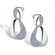European and American style light luxury zircon earrings, retro high-end earrings
