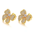 Sweet style bow zircon earrings versatile and exquisite earrings