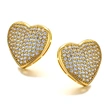 European and American style heart-shaped zircon earrings, high-end temperament earrings