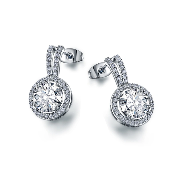 European and American style cute zircon earrings rabbit shaped earrings playful and cute earrings