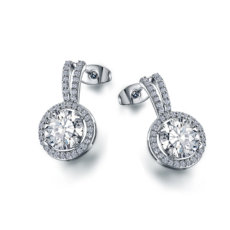 European and American style cute zircon earrings rabbit shaped earrings playful and cute earrings