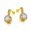 European and American style cute zircon earrings rabbit shaped earrings playful and cute earrings