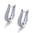 European and American style zircon earrings U-shaped earrings with high-end temperament