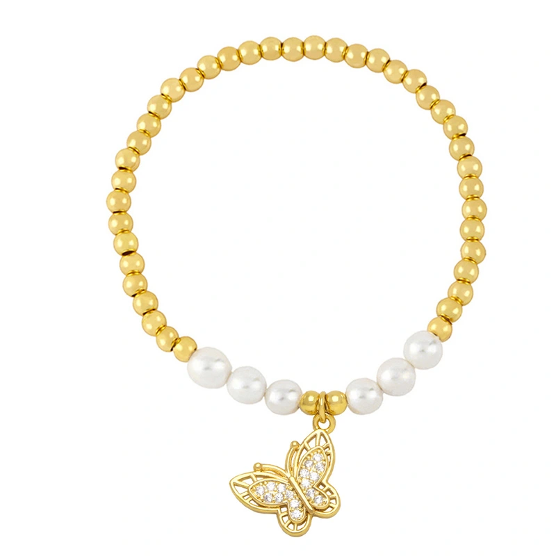 Clearance 2023 Summer Pearl Butterfly Bracelet Women European and American Temperament High-end Niche Design Bracelet brh31