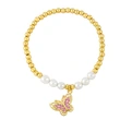 Clearance 2023 Summer Pearl Butterfly Bracelet Women European and American Temperament High-end Niche Design Bracelet brh31