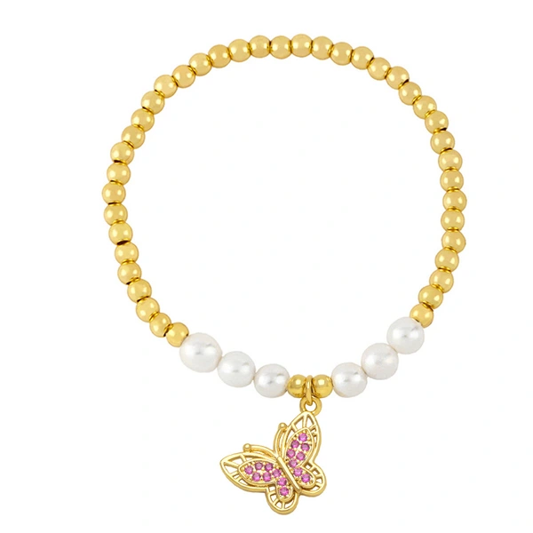 Clearance 2023 Summer Pearl Butterfly Bracelet Women European and American Temperament High-end Niche Design Bracelet brh31