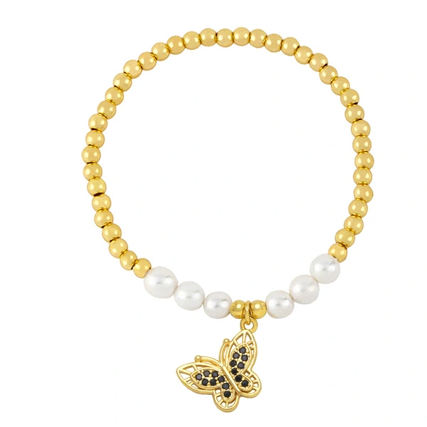 Clearance 2023 Summer Pearl Butterfly Bracelet Women European and American Temperament High-end Niche Design Bracelet brh31