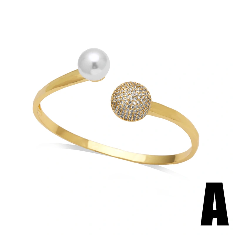 AS jewelry pearl bracelet female high-end gold-plated zircon butterfly love bracelet brf57