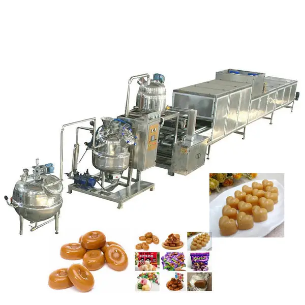 linha de produção de máquina de fazer doces de caramelo totalmente automática