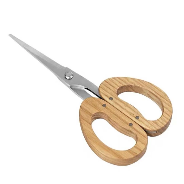 Recycle wooden handle scissors that protect our earth