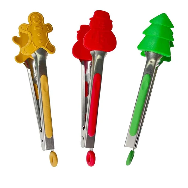 Cute shape design, the most fun Christmas kitchen tongs