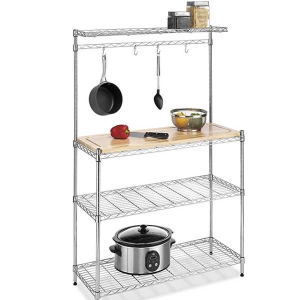 Baker’s Rack with Food Safe Removable Wood Cutting Board