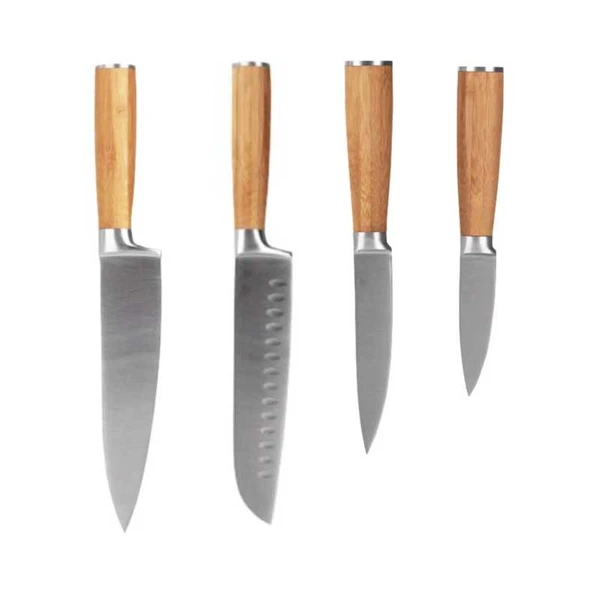 Kitchen Knife 4pcs set with wooden handle