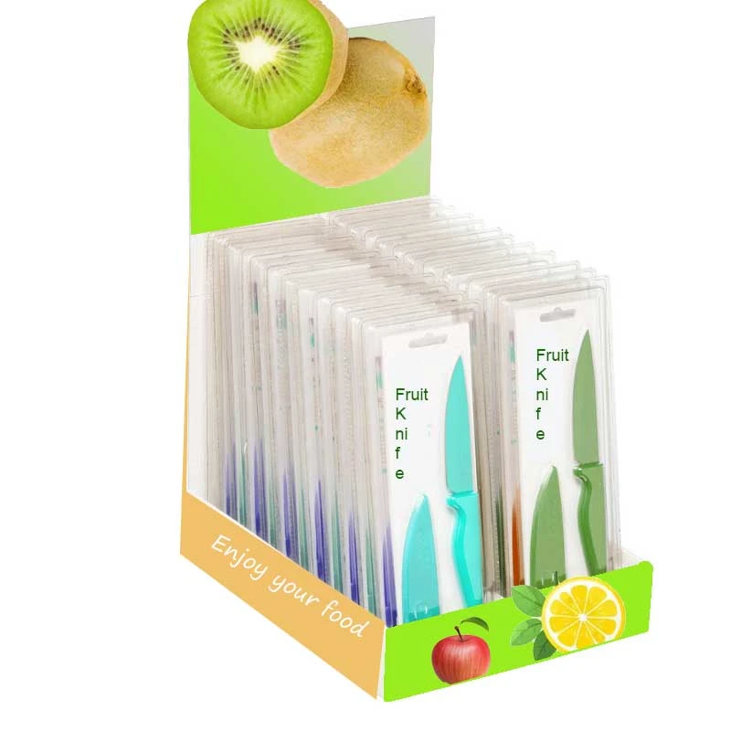 Paring Knife W PDQ Packing, Colori Non-Stick Straight Paring Knife 