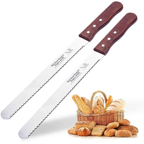 Serrated Edge Stainless Steel Bread Knife 