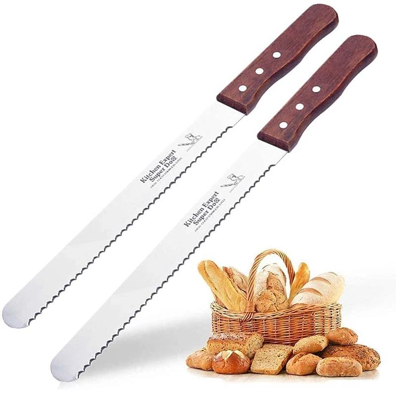 Serrated Edge Stainless Steel Bread Knife 