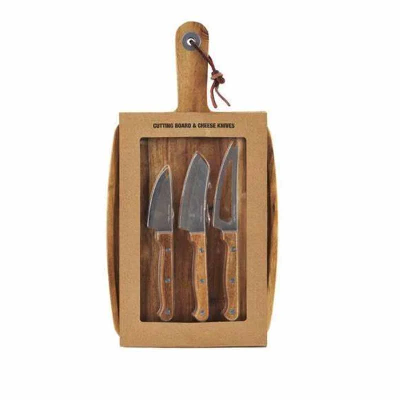 Cutting Board with Cheese Knife