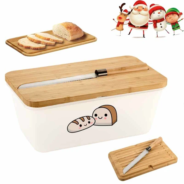 Bread Box with Built-in Knife