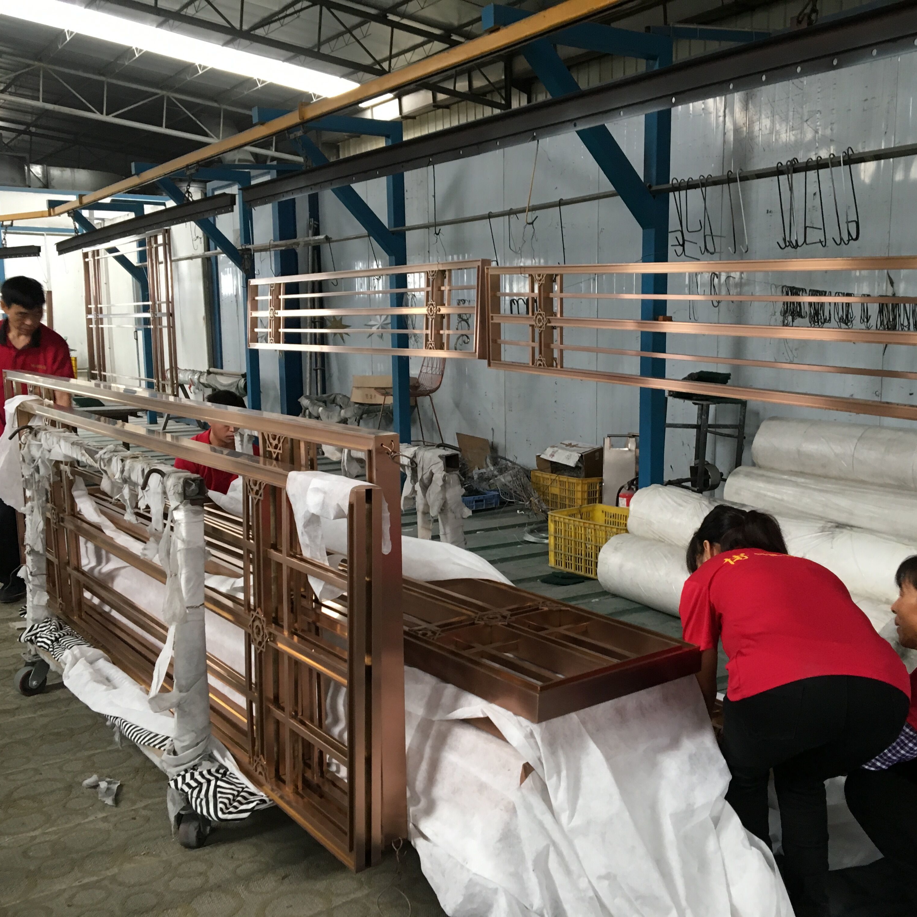 2mm Stainless steel partition in santin rose gold