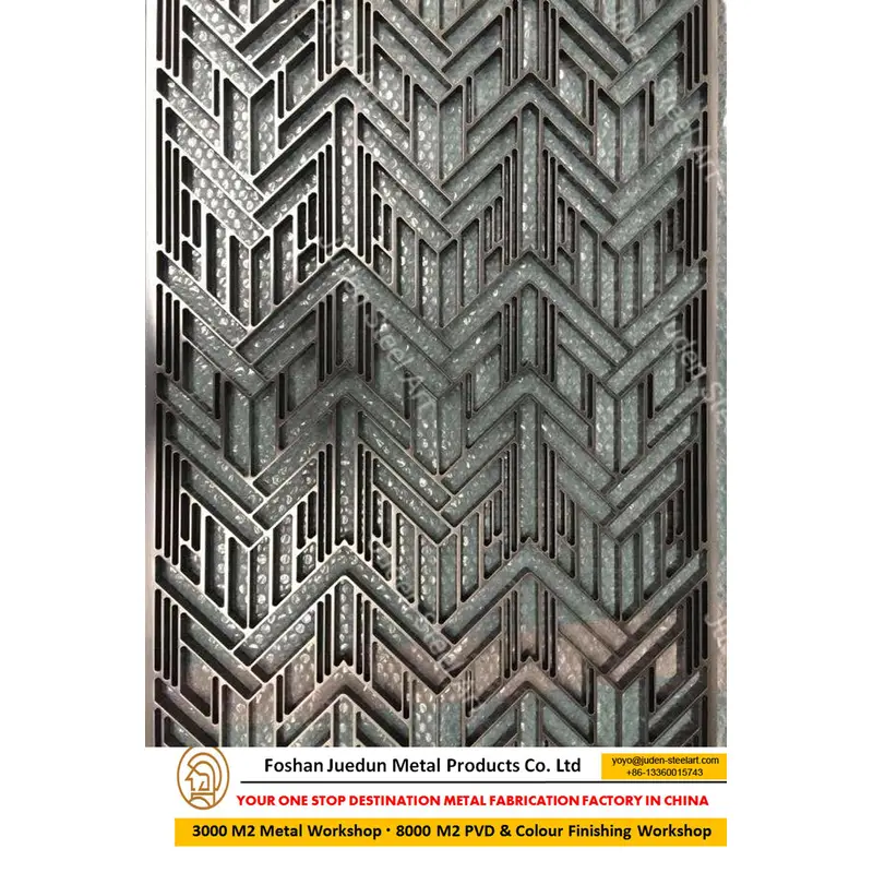 Aluminium screen partition in liquid plated antique bronze color