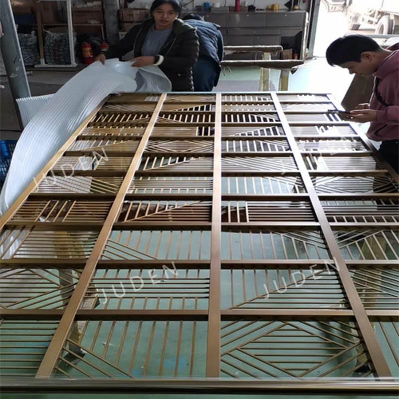 餐廳隔斷金屬屏風 pvd 鍍金