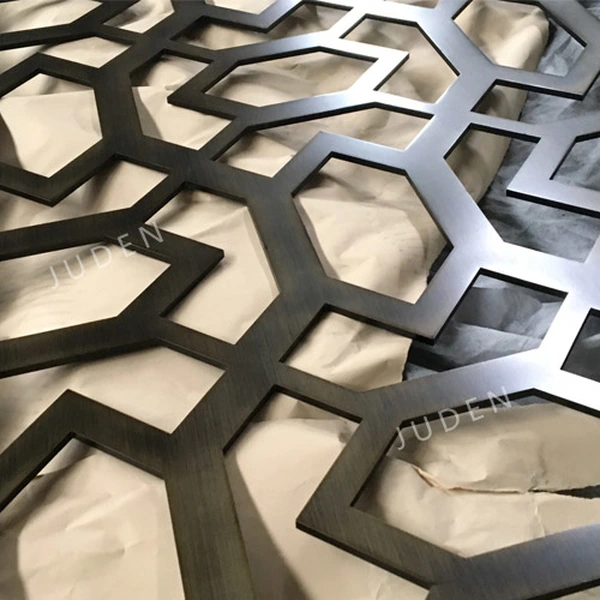 不銹鋼激光切割屏幕 pvd 鍍拉絲仿古青銅  