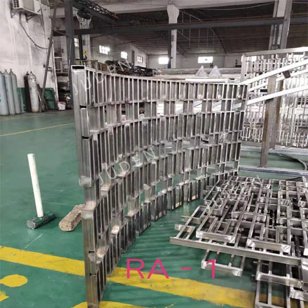 粉末塗層亞光黑色戶外不銹鋼屏風