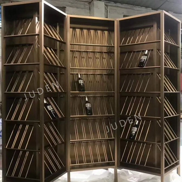 Stainless steel luxry wine cabinet for hotel