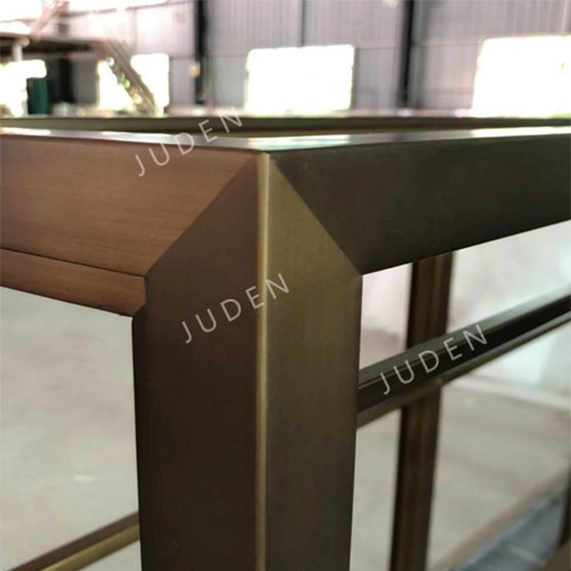 Customized stainless steel wine rack in antique bronze color