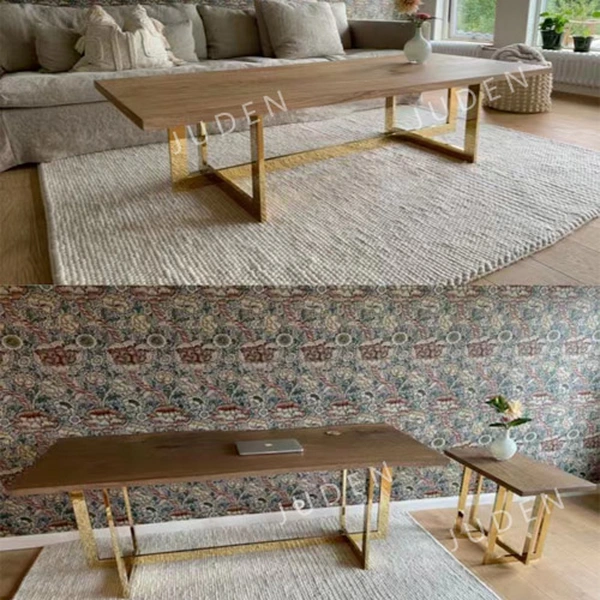 不銹鋼餐桌底座 pvd 鍍鏡面金色飾面