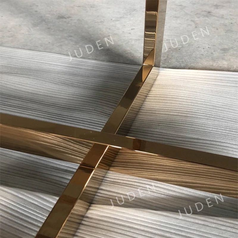 不銹鋼餐桌底座 pvd 鍍鏡面金色飾面