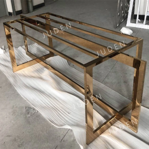 不銹鋼餐桌底座 pvd 鍍鏡面金色飾面