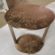 Enduro Stainless steel side table with etching surface