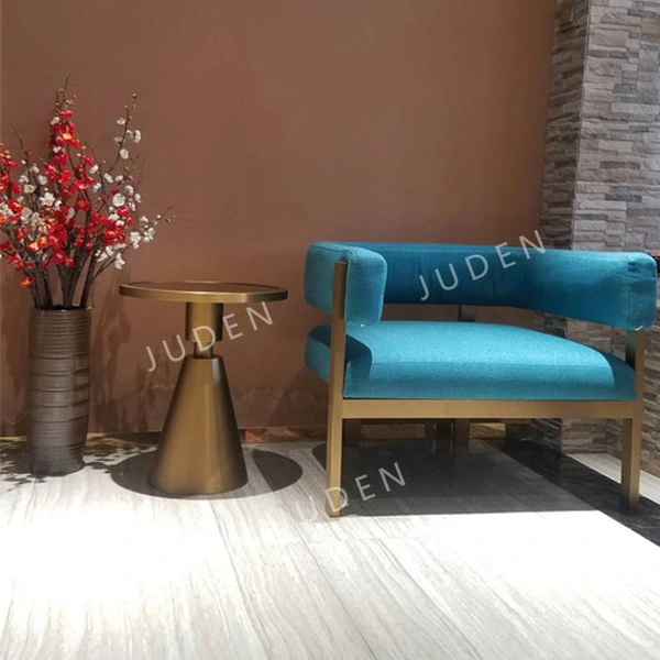 帶玻璃檯面的不銹鋼邊桌