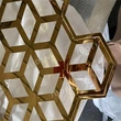 Laser cut gold polished partition