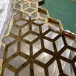 Laser cut gold polished partition