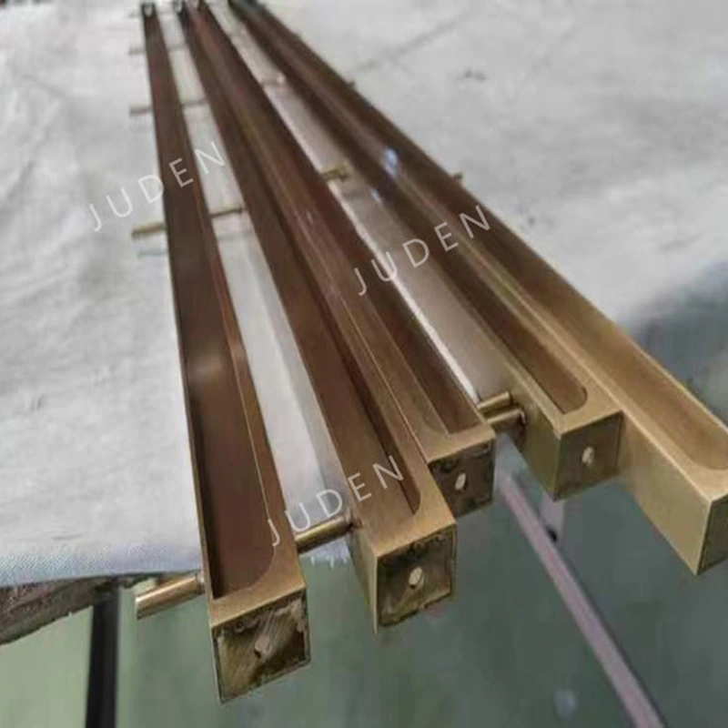 不銹鋼壁櫥拉手 pvd 鍍黃銅色