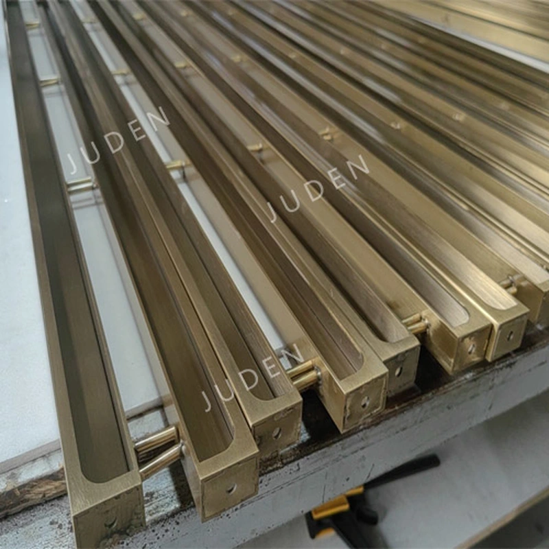 不銹鋼壁櫥拉手 pvd 鍍黃銅色