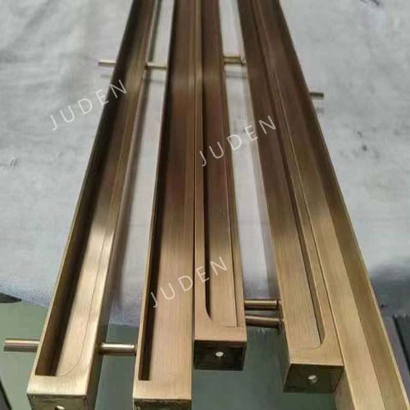 不銹鋼壁櫥拉手 pvd 鍍黃銅色