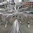 Stainless steel Christmas tree top LED star